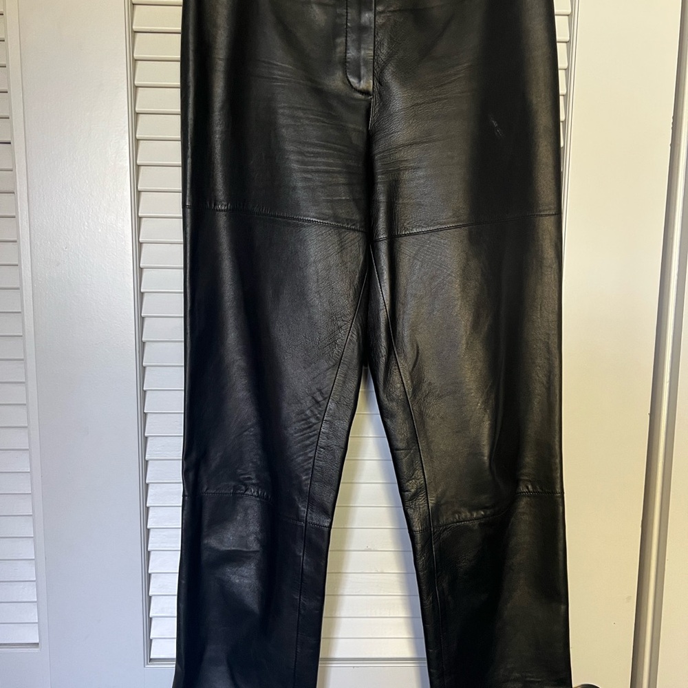 Black Leather Women's Pants